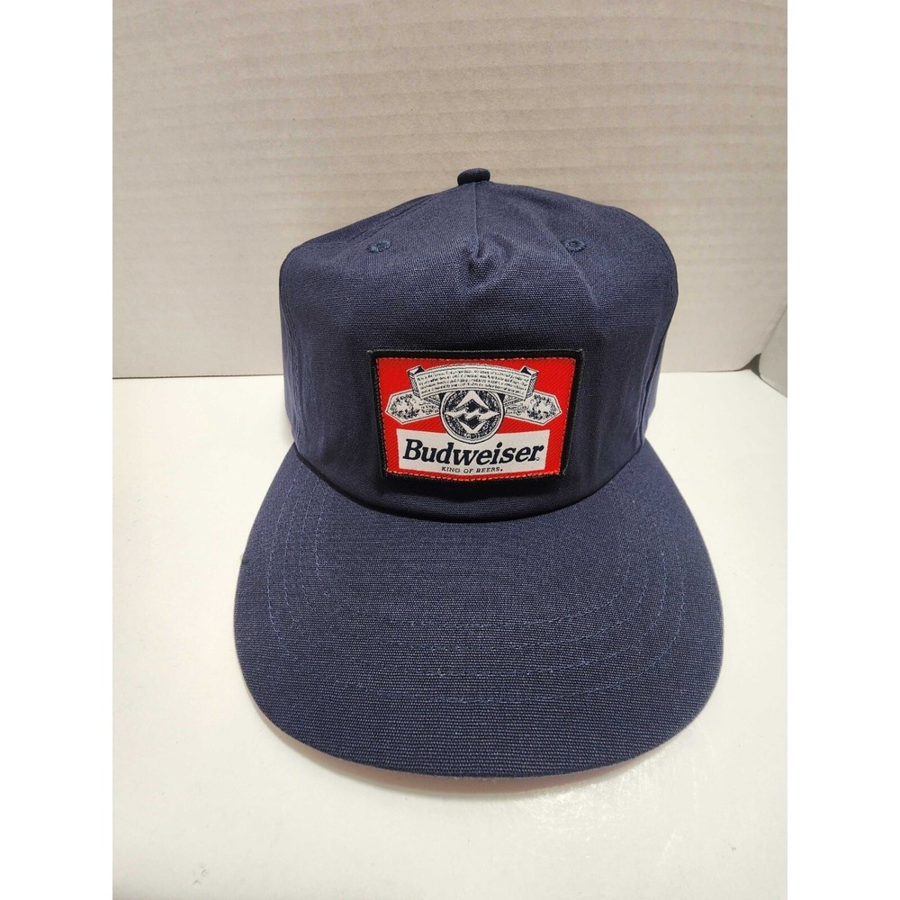 Billabong x Budweiser Beer Patch Bud Insignia Snapback Hat Cap Navy Brand New